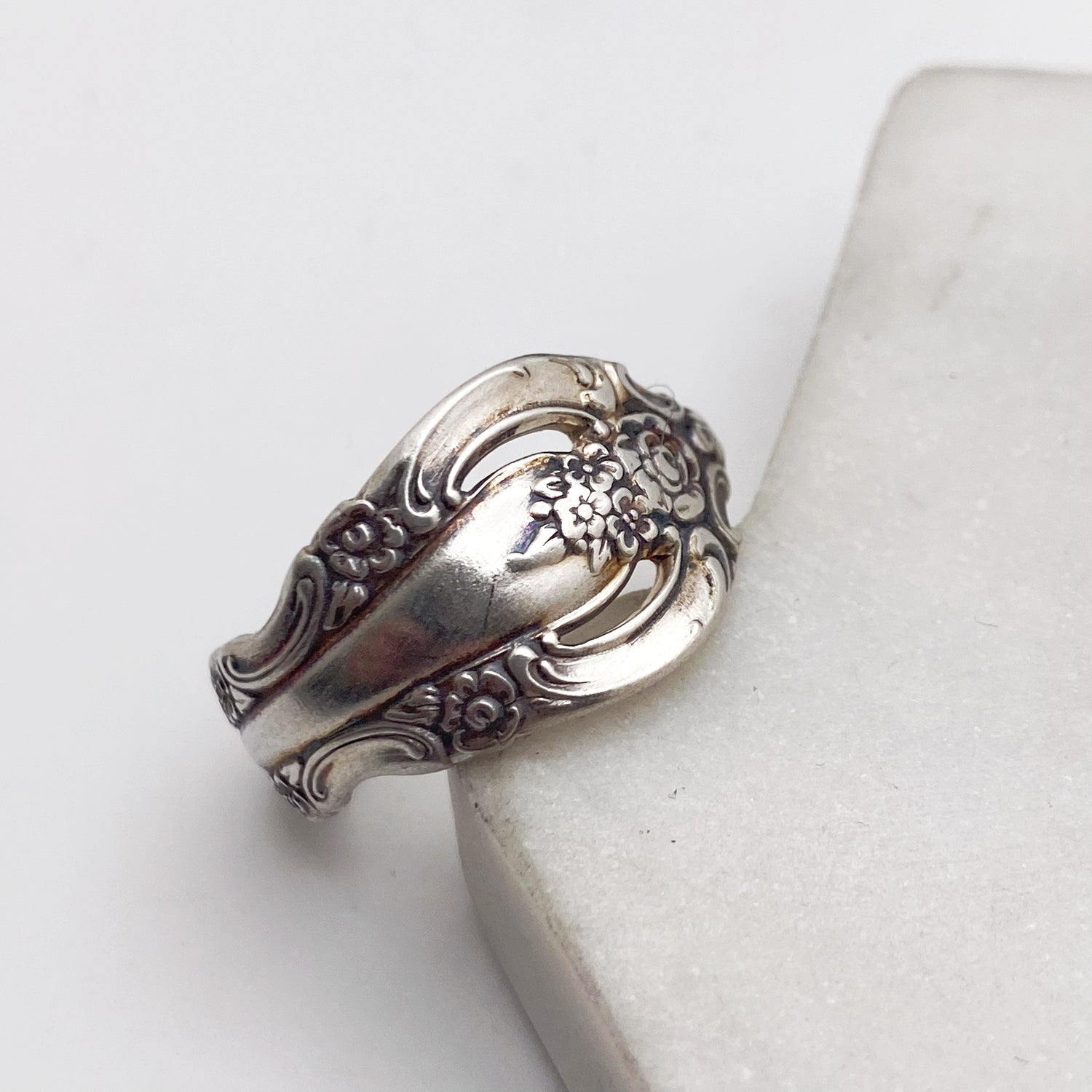 Tiny Silver Artistry 1965, Custom Size, Demi Spoon Ring, Vintage Spoon Ring Rings callistafaye