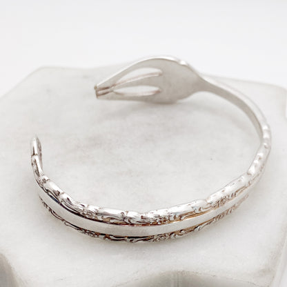 Bellfontaine 1973, RARE Cocktail Fork Cuff Bracelet, Hand Stamped Vintage Seafood Fork Bracelets callistafaye