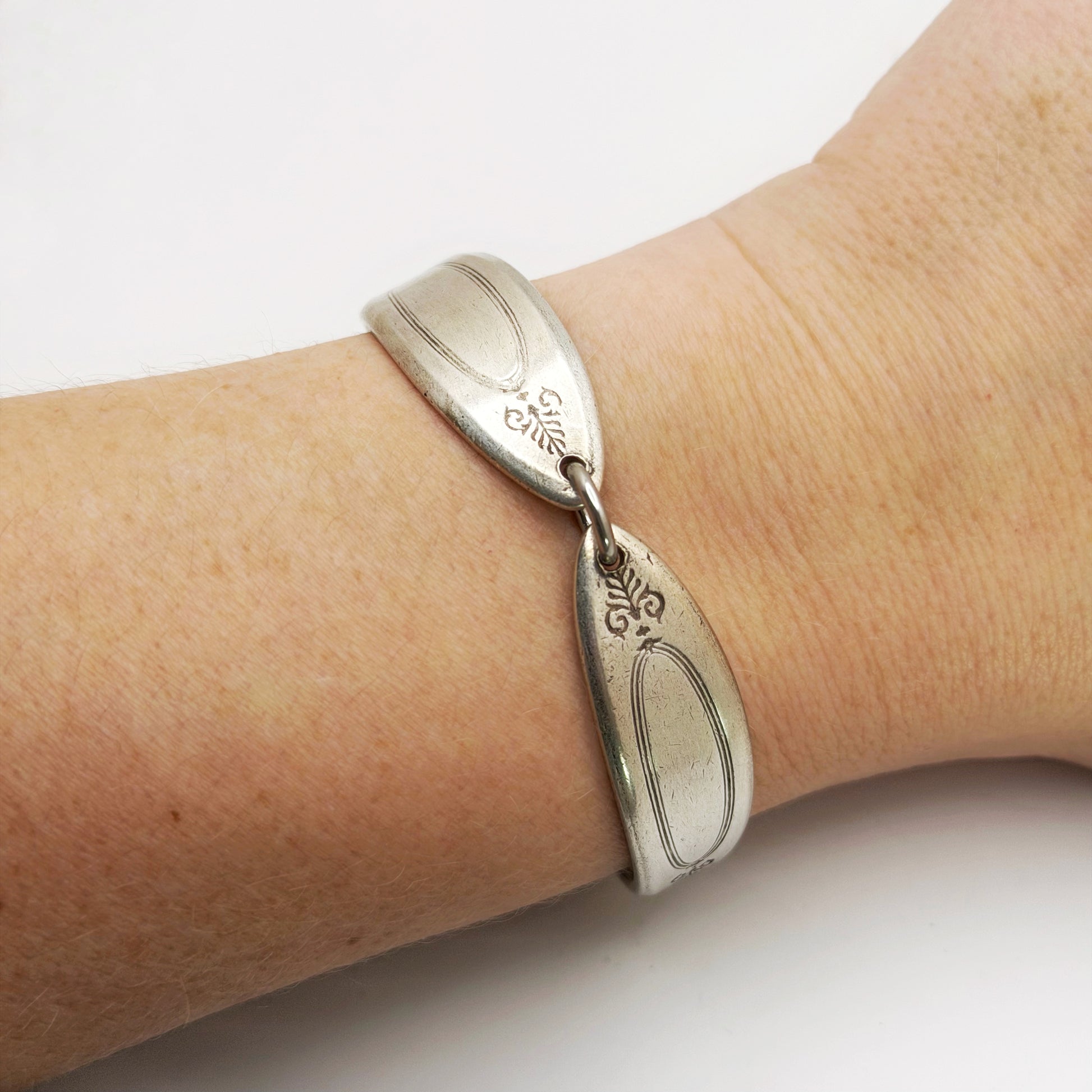 Adam 1917, Antique Two-Part Spoon Bracelet, Antique Spoon Handle, Antique Spoon Bracelet Bracelets callistafaye