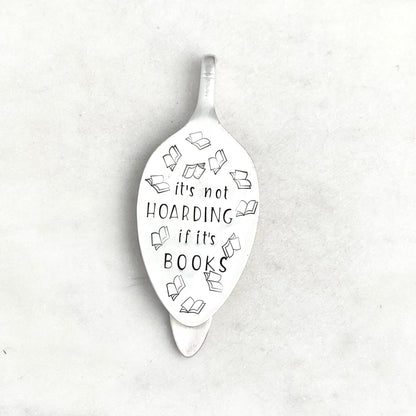 It's Not Hoarding if it's Books, Vintage Spoon Bookmark Bookmarks callistafaye   