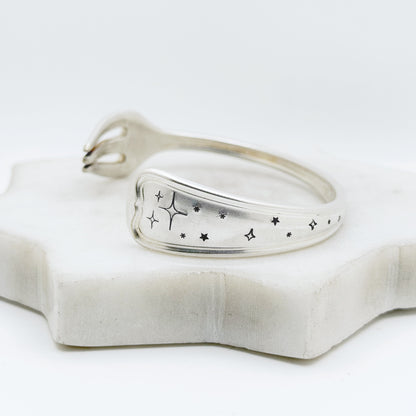 Starry Night, Pacific 1920, Oneida Hotel, Cocktail Fork Cuff Bracelet, Vintage Seafood Fork Bracelet Bracelets callistafaye