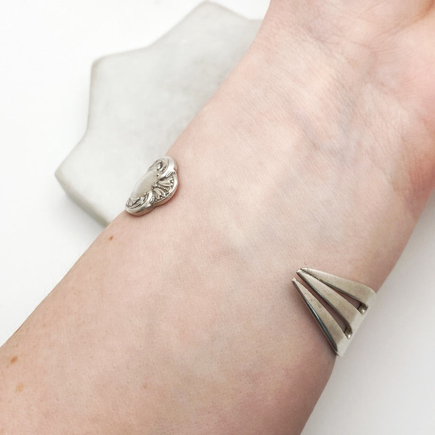 Heritage 1953, Cocktail Fork Cuff Bracelet, Hand Stamped Vintage Seafood Fork Bracelets callistafaye