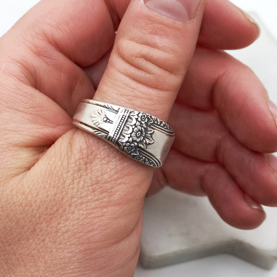 Tiny First Love 1937, Custom Size, Demi Spoon Ring, Vintage Spoon Ring Rings callistafaye