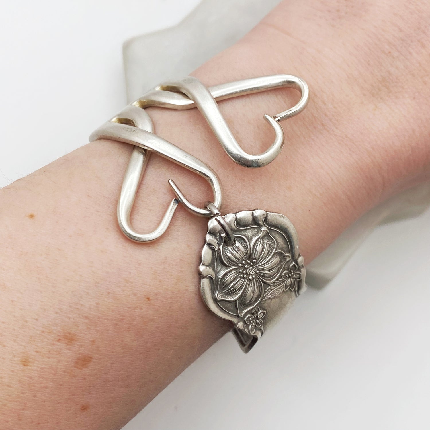 Orange Blossom 1910, RARE Antique Full Curly Fork Bracelet, Antique Spoon Handle, Vintage Spoon Bracelet Bracelets callistafaye