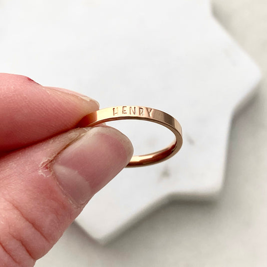 Henry, Size 8, Rose Gold Mini Stacking Ring