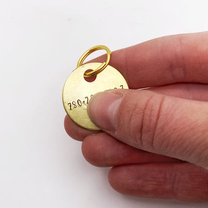 Custom Dog Tag, Personalized Cat ID, Hand Stamped Brass Pet Name Tag Keychain Keychains callistafaye