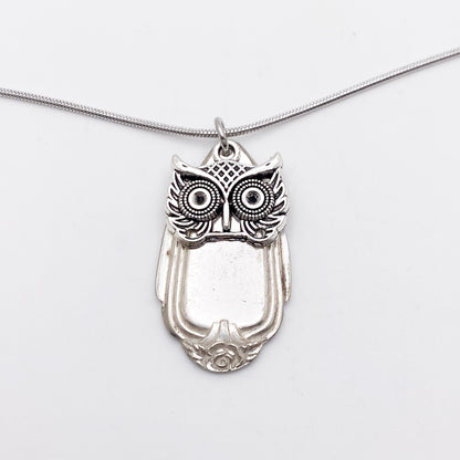 Owl Necklace, Owl Charm Pendant, Vintage Silverware Jewelry Necklaces callistafaye i - Rose Owl