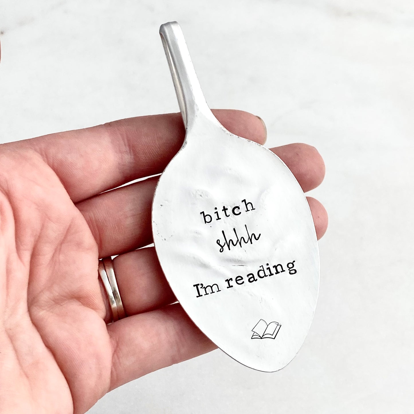 Bitch Shhh! I'm Reading, Vintage Spoon Bookmark Bookmarks callistafaye   