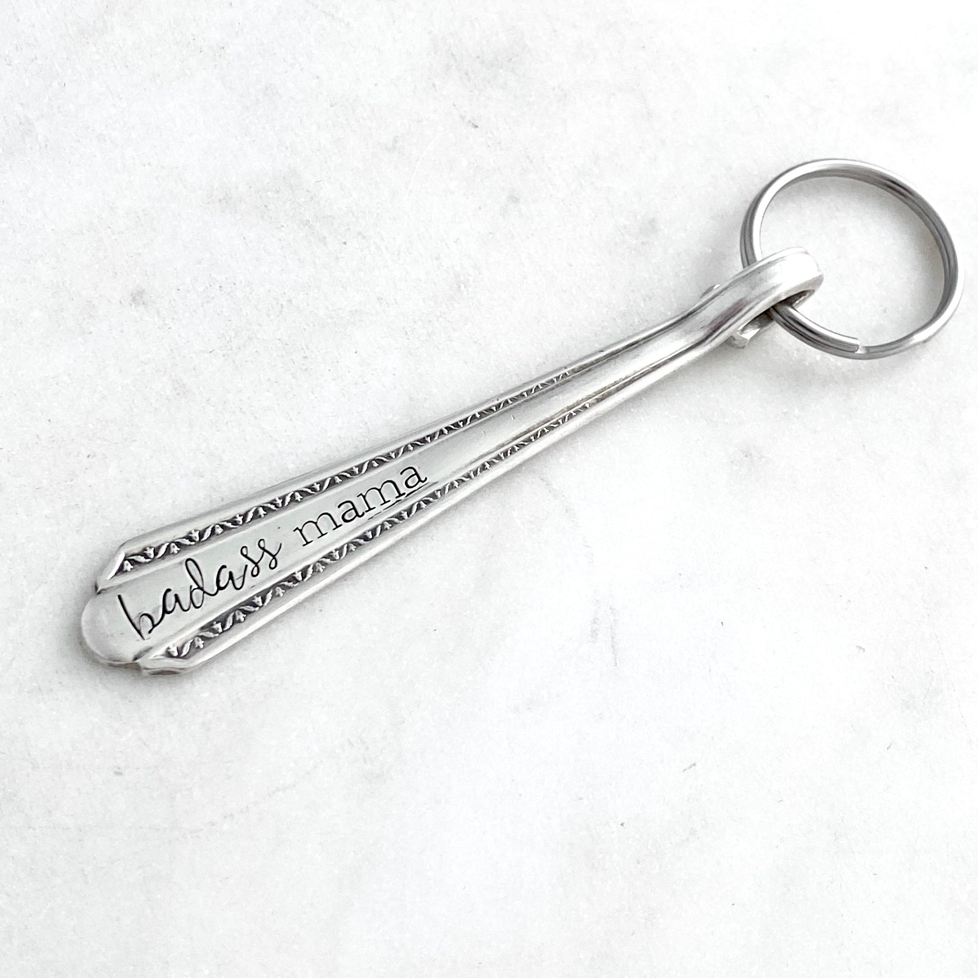 Badass Mama, Spoon Handle Keychain Keychains callistafaye   