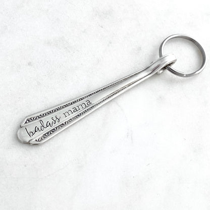 Badass Mama, Spoon Handle Keychain Keychains callistafaye   