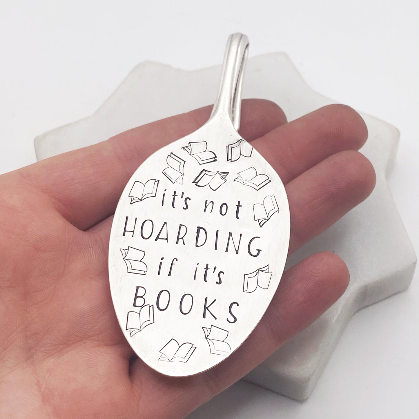 It's Not Hoarding if it's Books, Vintage Spoon Bookmark Bookmarks callistafaye   