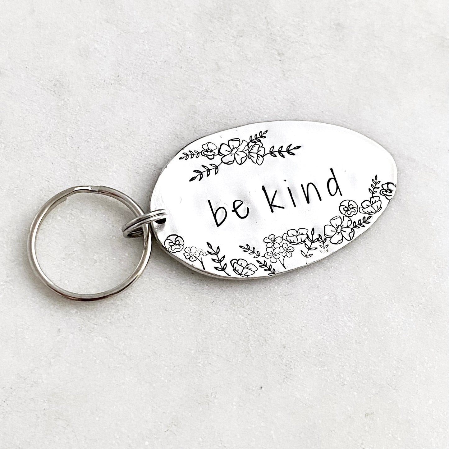 Be Kind, Hand Stamped Vintage Spoon Keychain Keychains callistafaye   