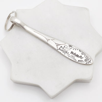 Mama, Spoon Handle Keychain Keychains callistafaye   