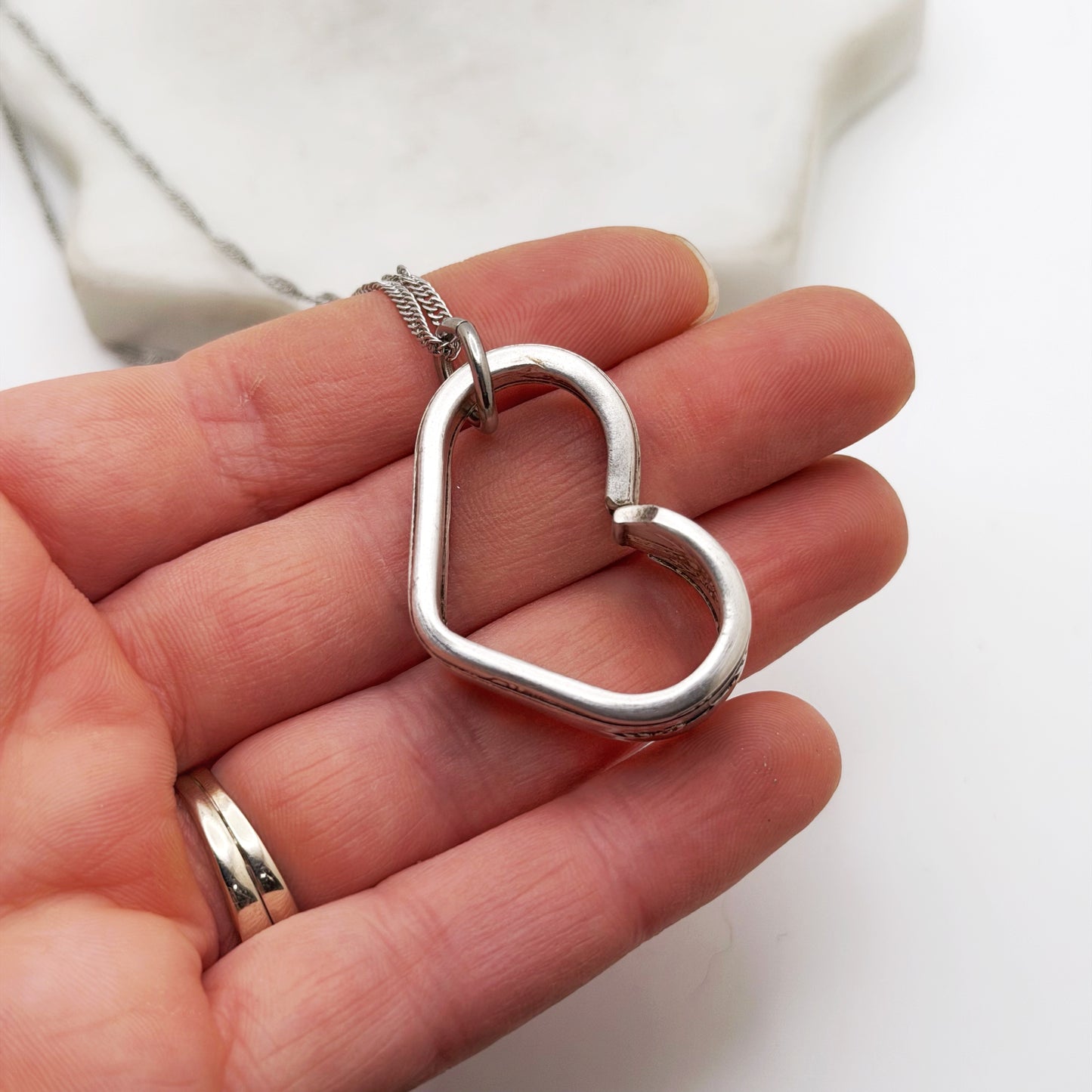 Milady 1940, Small Floating Heart, Vintage Spoon Jewelry Hearts callistafaye