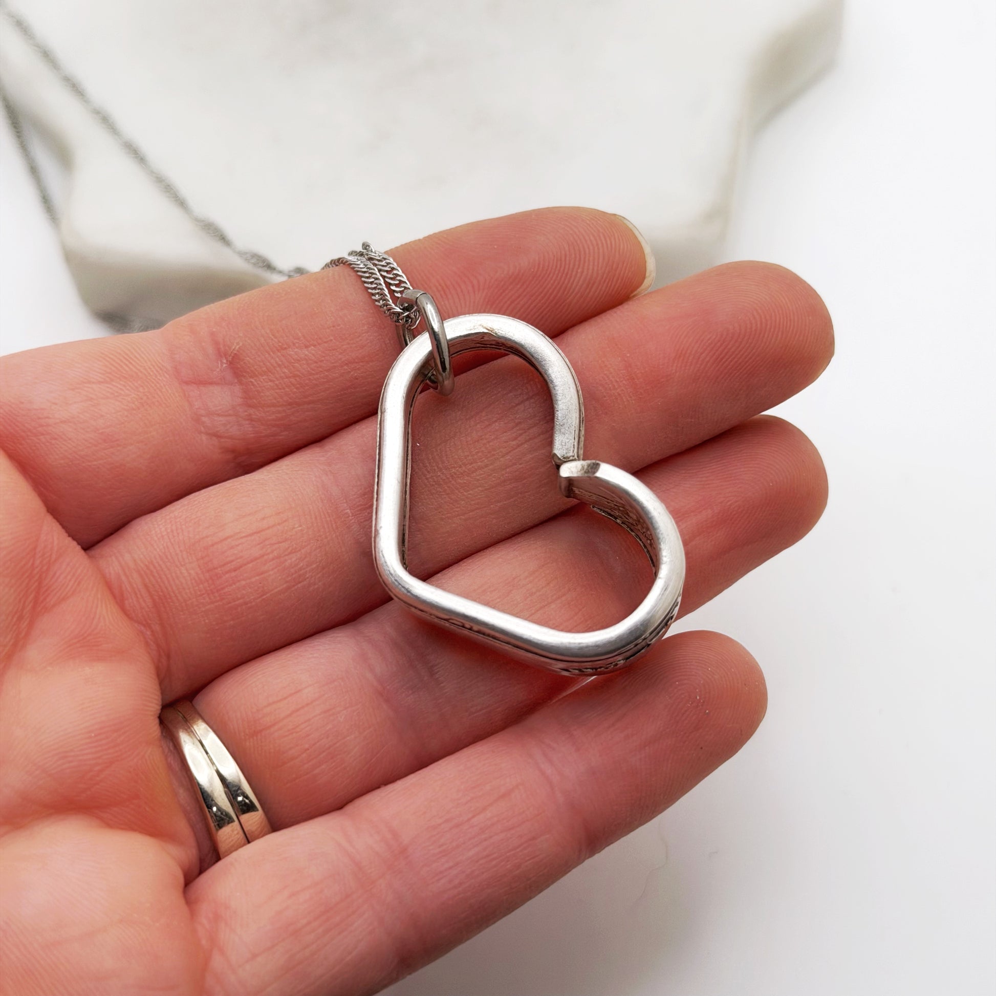 Milady 1940, Small Floating Heart, Vintage Spoon Jewelry Hearts callistafaye