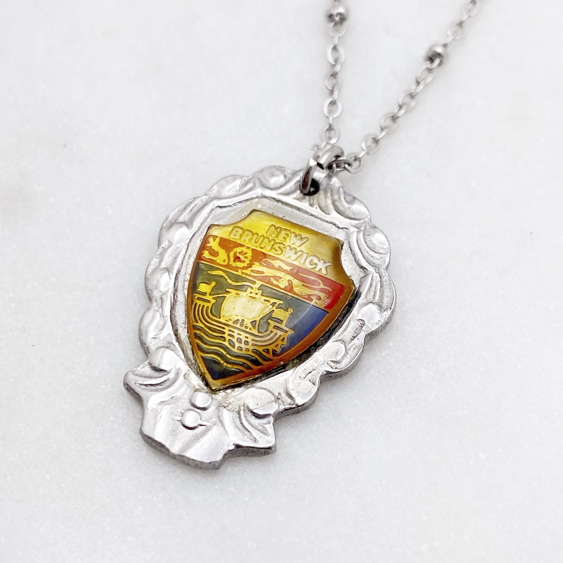 New Brunswick Pendant, Provincial Jewelry, Reclaimed Collector's Spoon Necklace, Vintage Souvenir Spoon Jewelry Necklaces callistafaye   