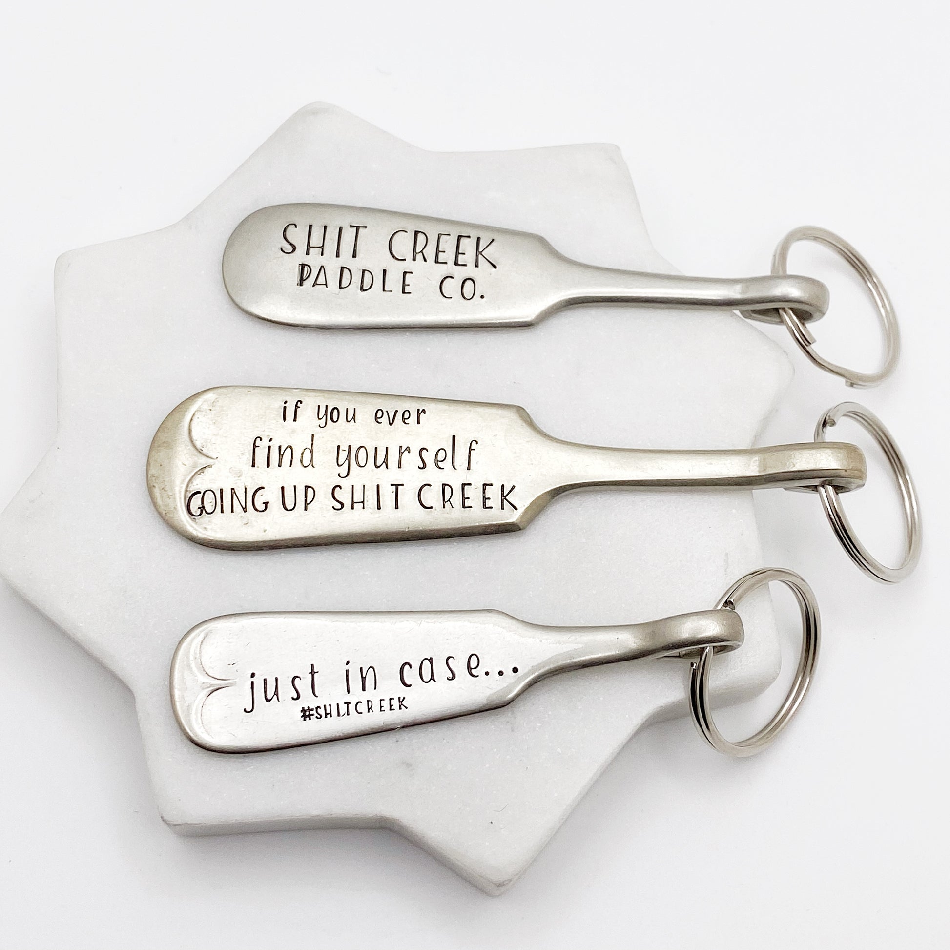 If You Ever Find Yourself Going Up Shit Creek, Shit Creek Paddle, Spoon Handle Keychain Keychains callistafaye   