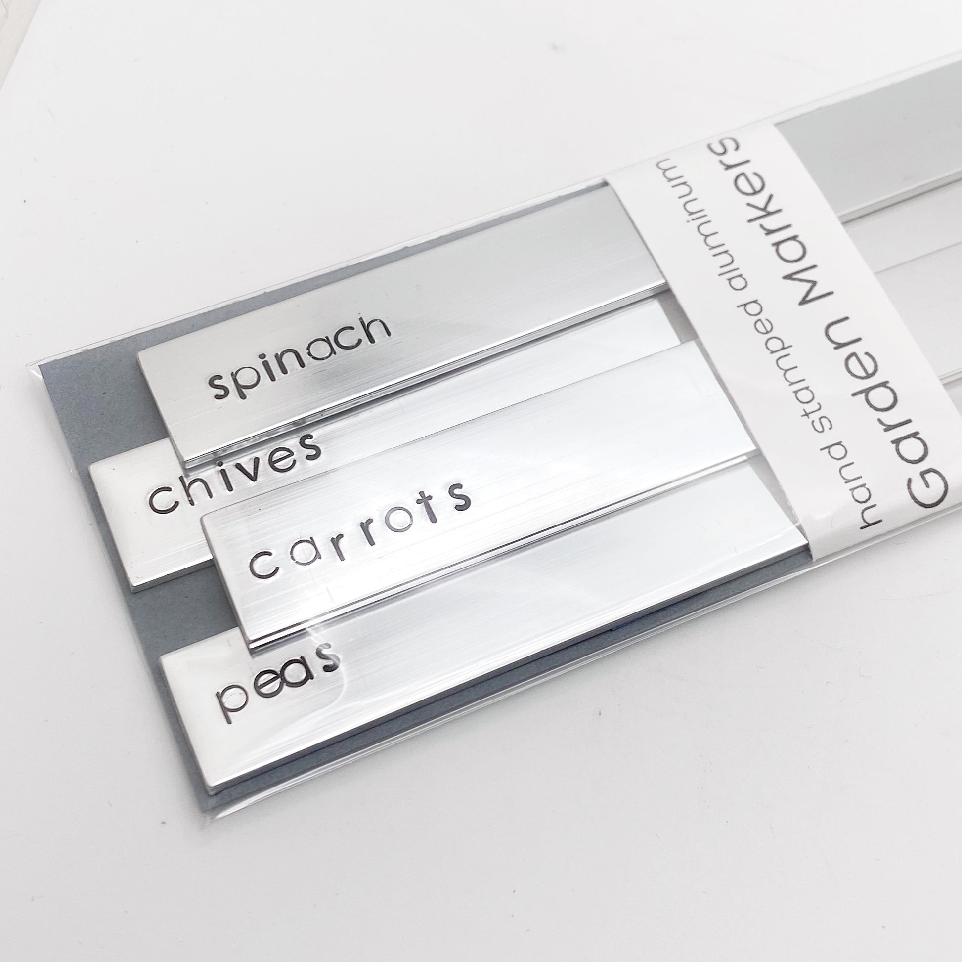 Large Garden Markers BUNDLE • Hand Stamped Aluminum Plant Stake callistafaye