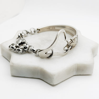 Danish Princess 1938, RARE Curly Fork Heart Bracelet, Vintage Spoon Handle, Vintage Fork Bracelet Bracelets callistafaye