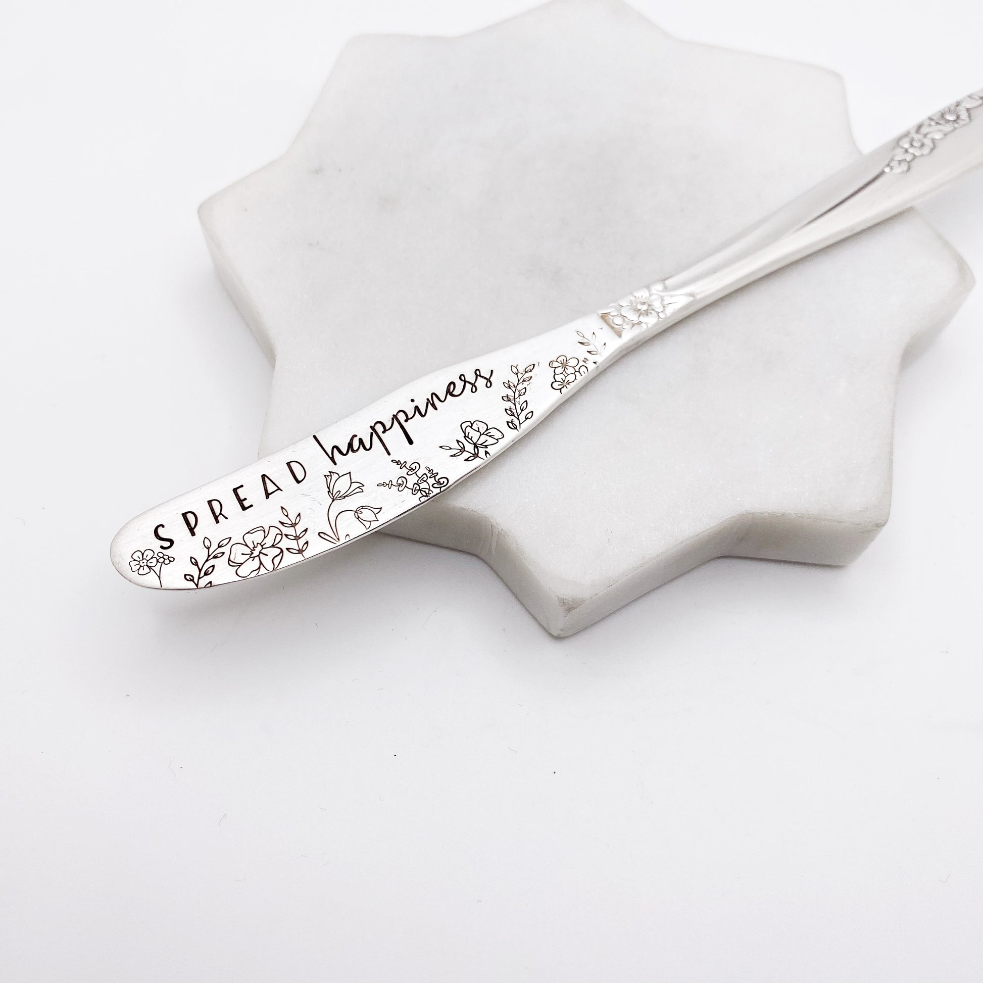 Spread Happiness, Hand Stamped Vintage Spreader Spreaders callistafaye   