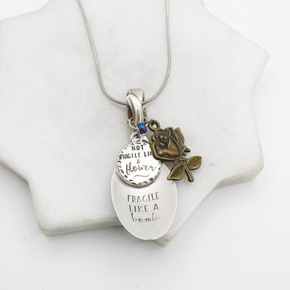 Fragile Like a Bomb, Spoon Bowl Necklace, Vintage Spoon Jewelry Necklaces callistafaye
