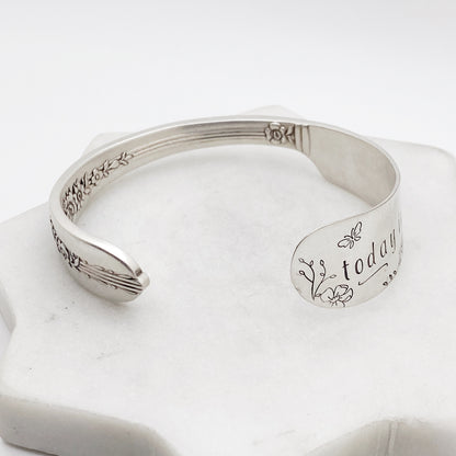 Today is Someday, Royal Rose 1939, Cuff Bracelet, Hand Stamped Vintage Spreader Bracelets callistafaye   