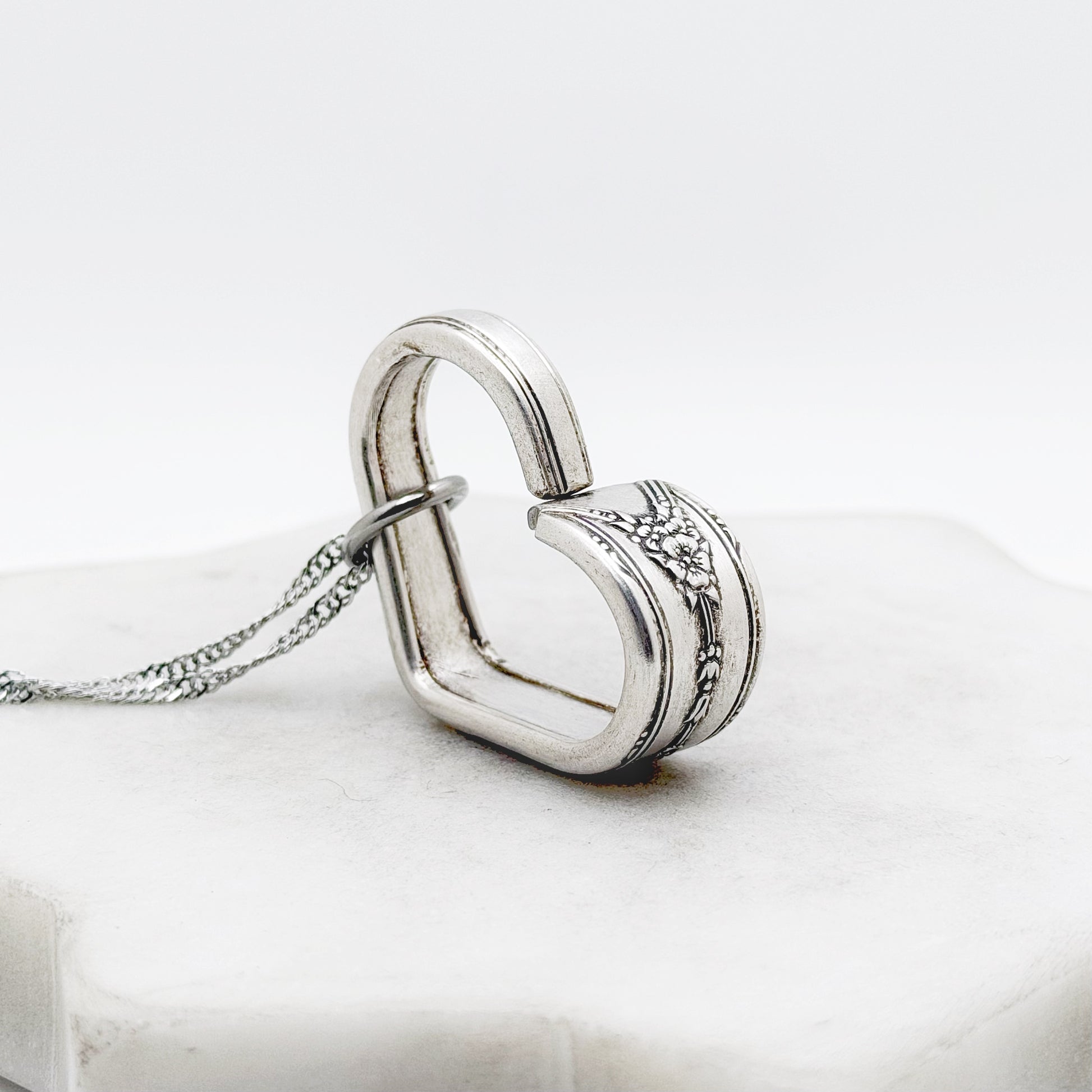 Milady 1940, Small Floating Heart, Vintage Spoon Jewelry Hearts callistafaye