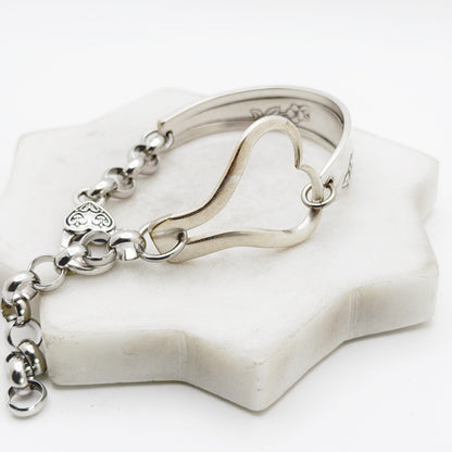 Lady Fair 1957, Curly Fork Heart Bracelet, Vintage Spoon Handle, Antique Fork Bracelet Bracelets callistafaye