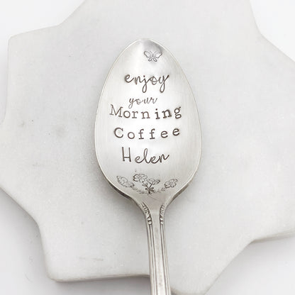 CUSTOM Hand Stamped Vintage Spoon Spoons callistafaye