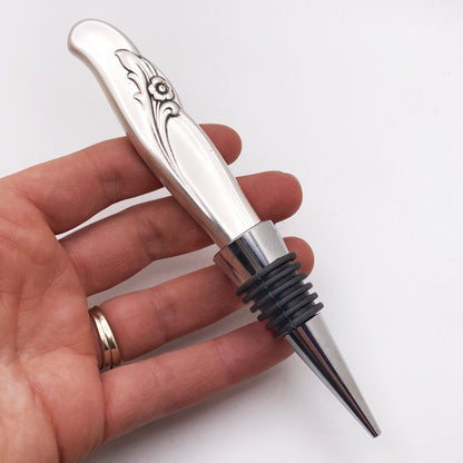 Exquisite 1957, Bottle Stopper, Vintage Silverware Wine Preserver Stopper callistafaye