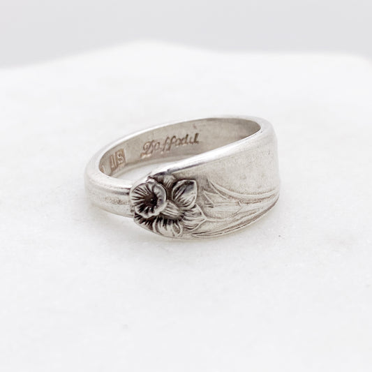 Tiny Daffodil 1950, Custom Size, RARE Demi Spoon Ring, Vintage Spoon Ring Rings callistafaye   