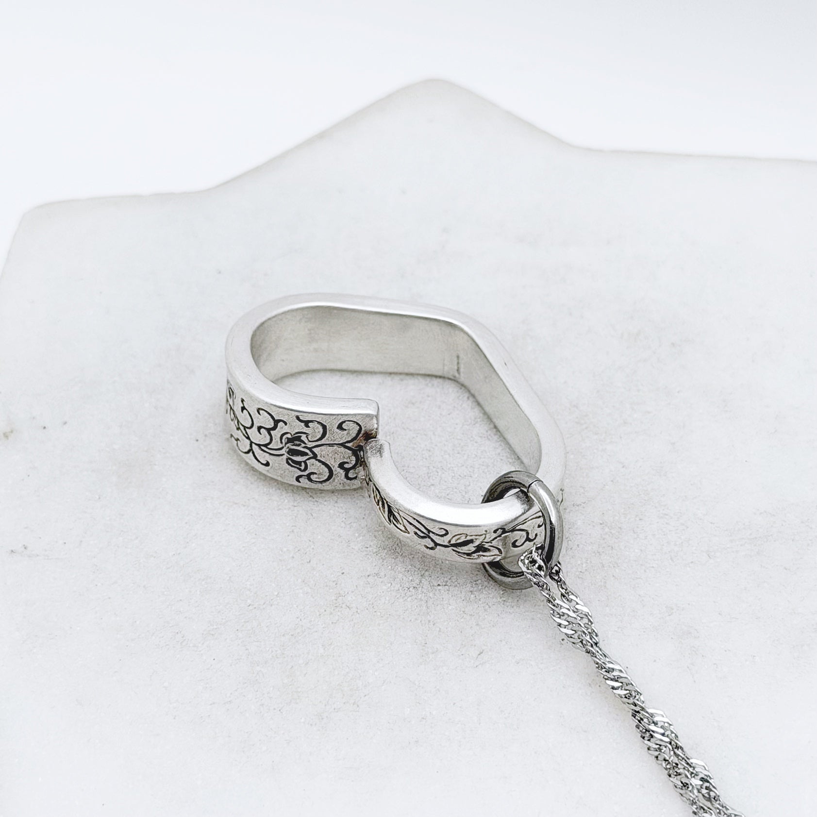 Silver Lace 1968, RARE Small Floating Heart, Vintage Spoon Jewelry Hearts callistafaye