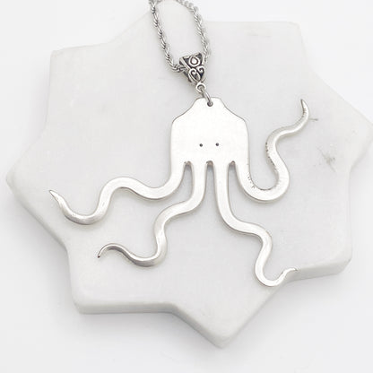 Forktopus Necklace, Octopus Fork Pendant, Vintage Silverware Jewelry Necklaces callistafaye   