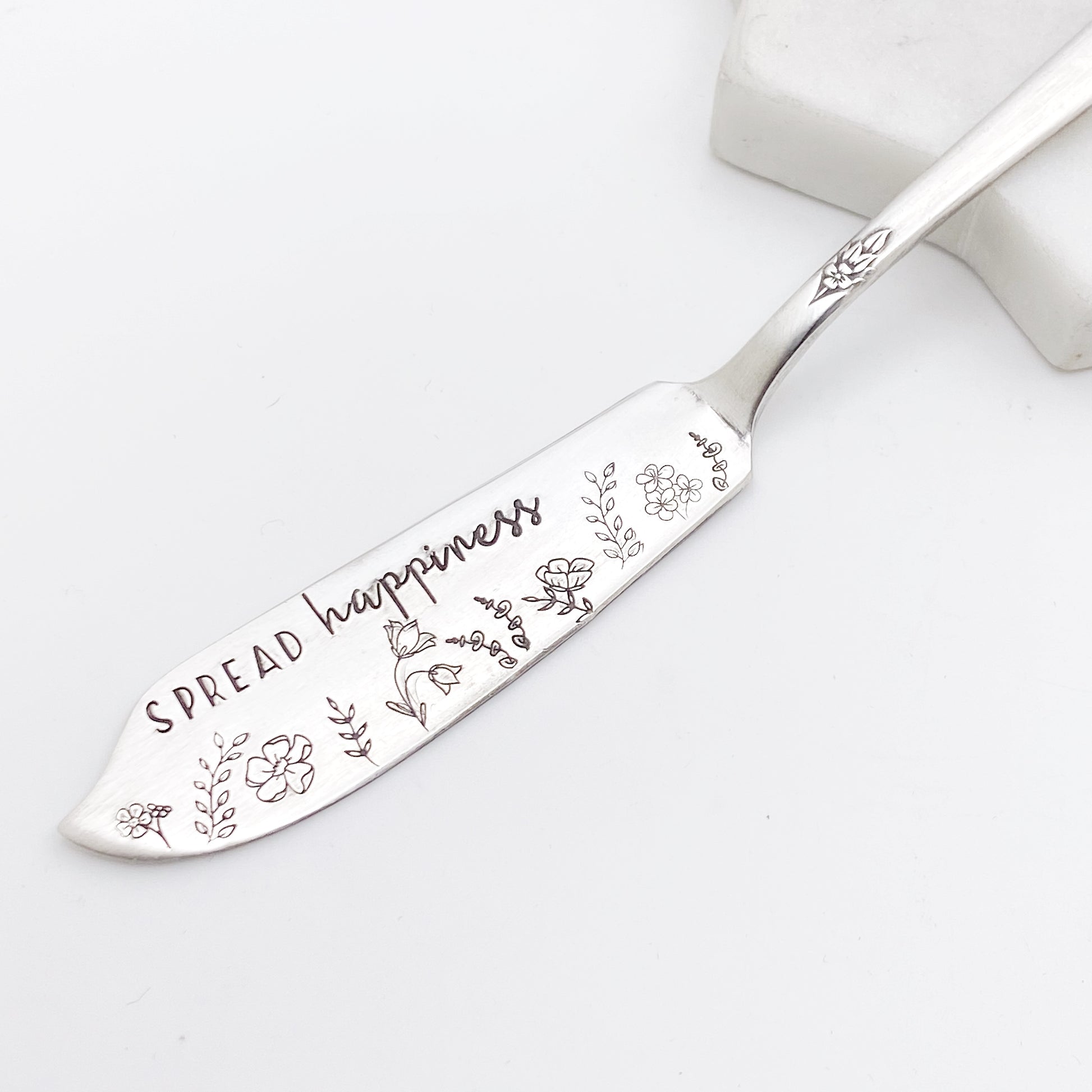 Spread Happiness, Hand Stamped Vintage Spreader Spreaders callistafaye