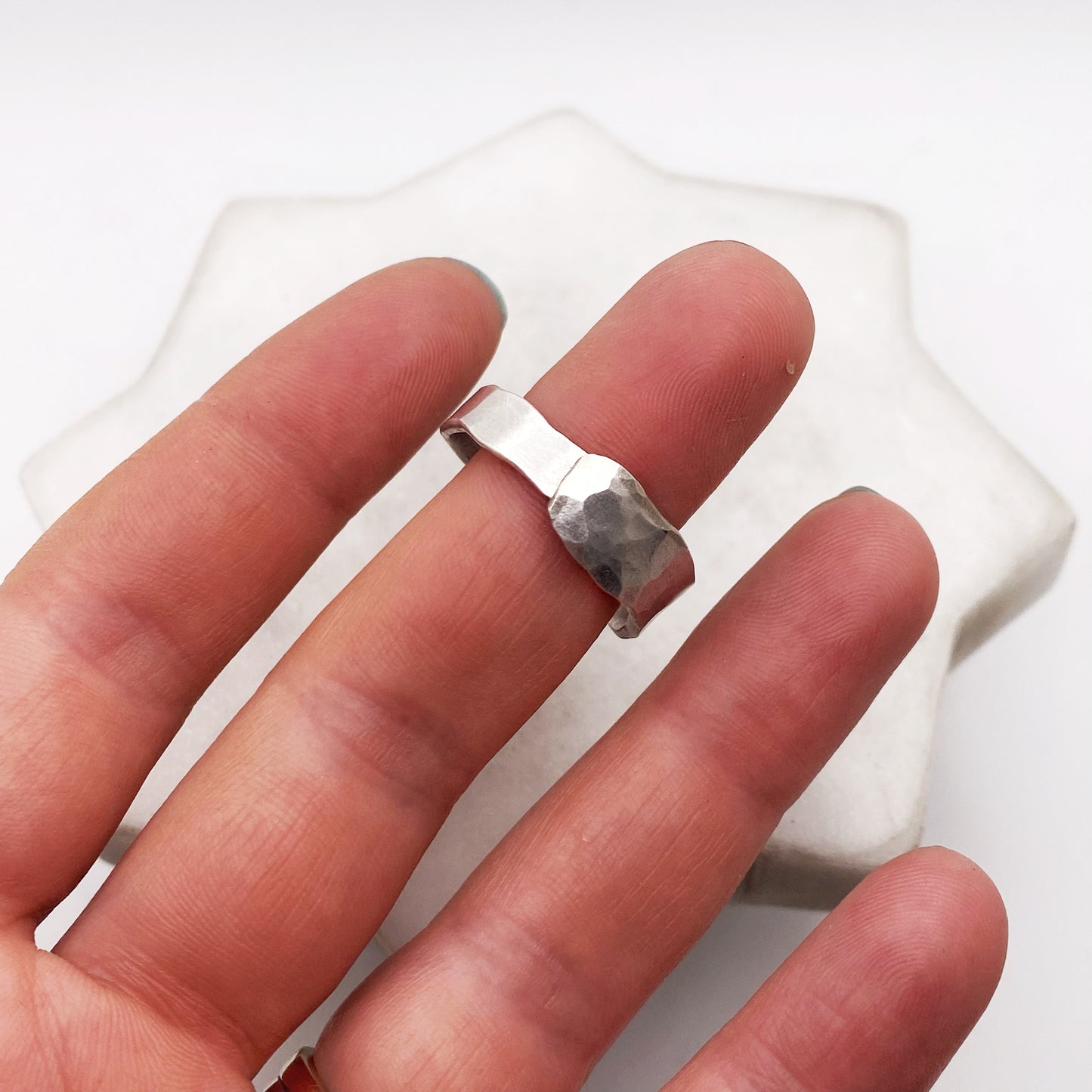 Fork Tine Ring, Hammered Stacking Ring, Reversible Ring Rings callistafaye