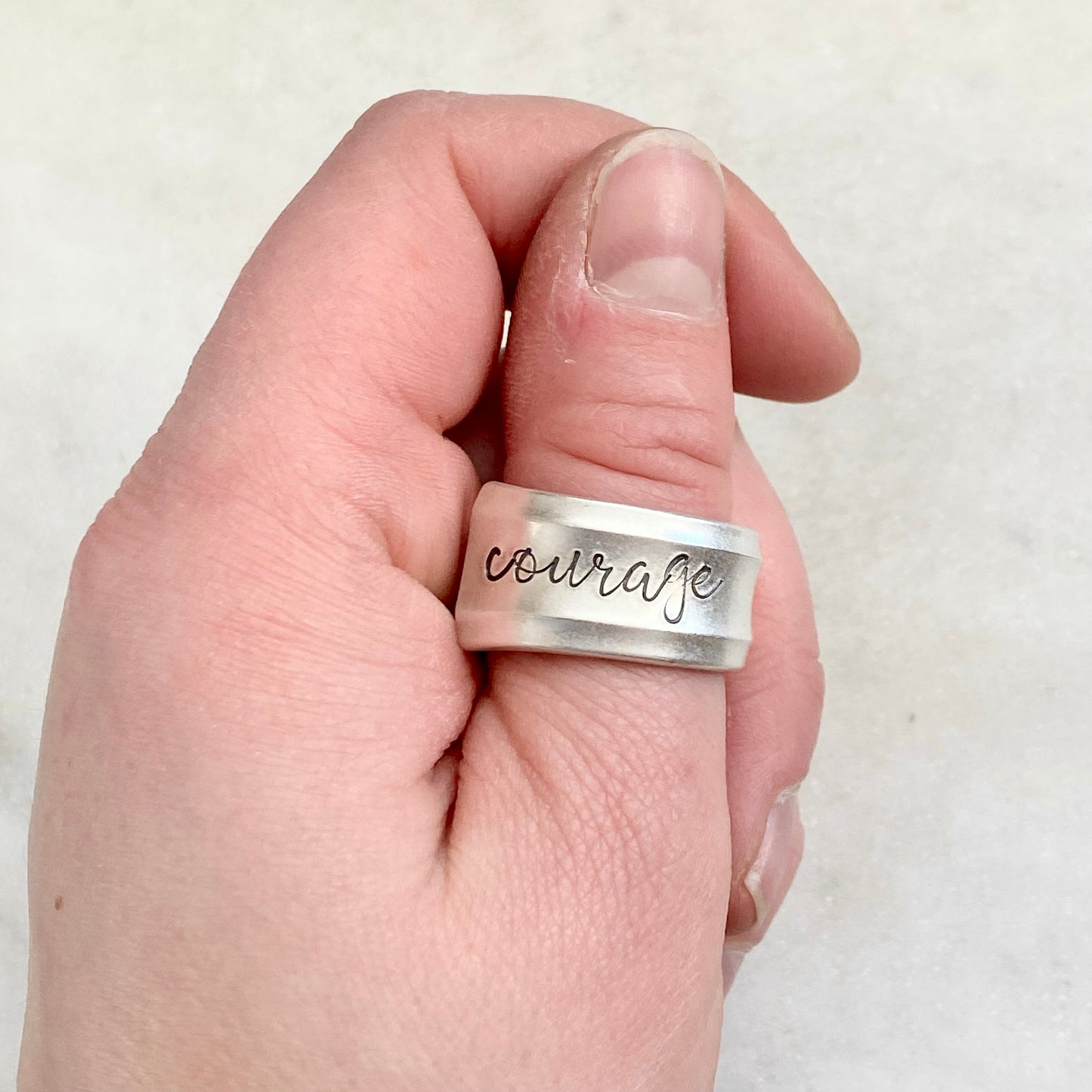 Custom Saying, New Era 1955, Custom Size Spoon Ring, Vintage Silverware Ring, Personalized Rings callistafaye