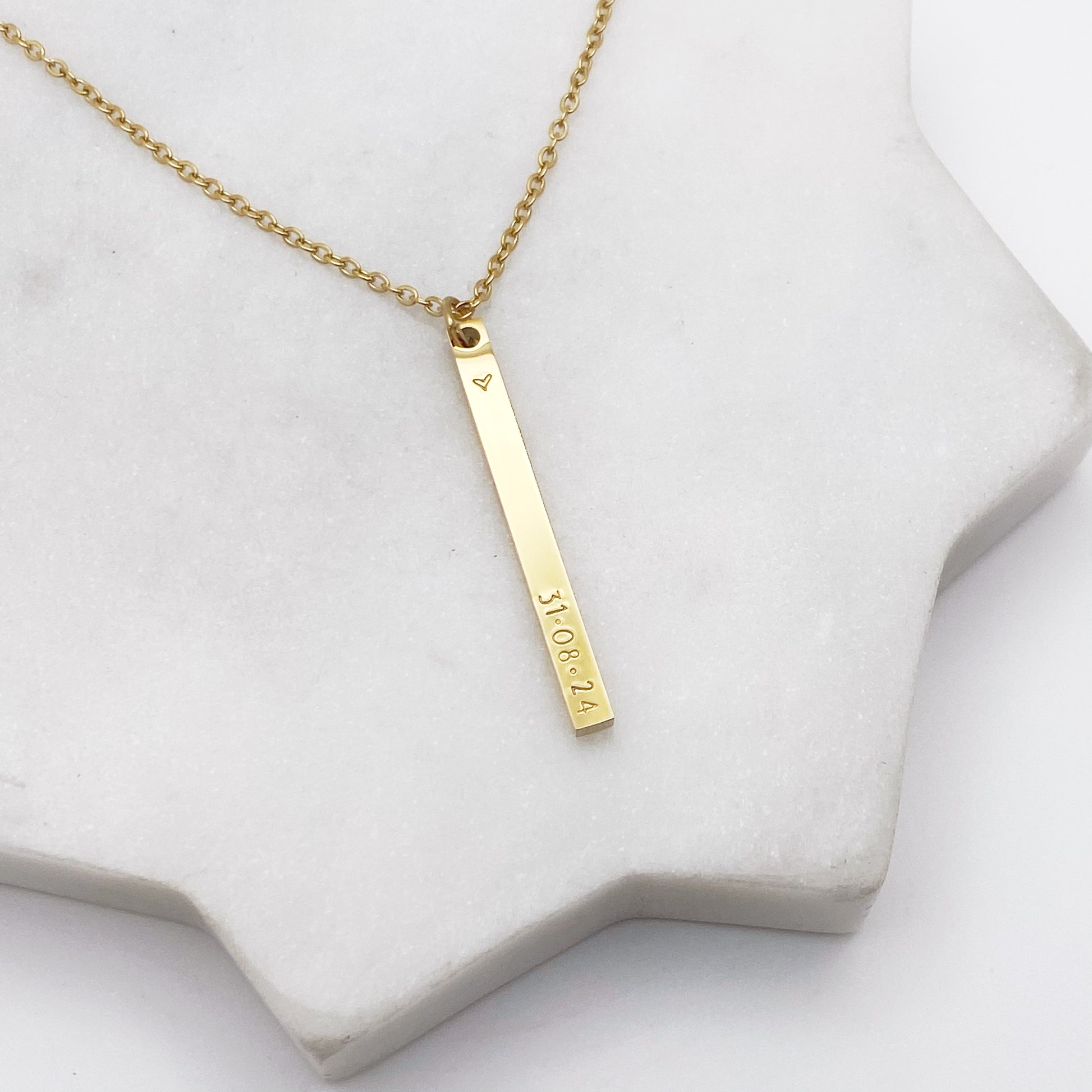 Custom Vertical Bar Necklace, Personalized Necklaces sst callistafaye