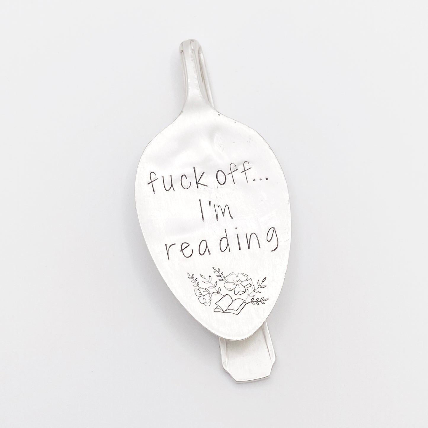 Fuck Off I'm Reading (floral), Vintage Spoon Bookmark Bookmarks callistafaye   