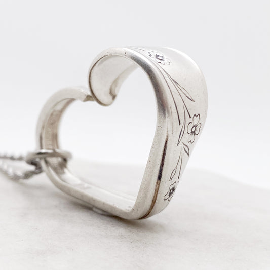 Springtime 1957, Floating Heart, Vintage Spoon Jewelry Hearts callistafaye