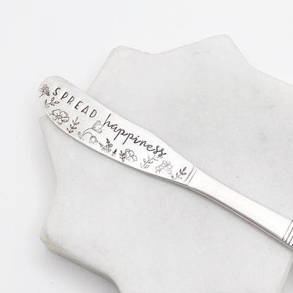 Spread Happiness, Hand Stamped Vintage Spreader Spreaders callistafaye   