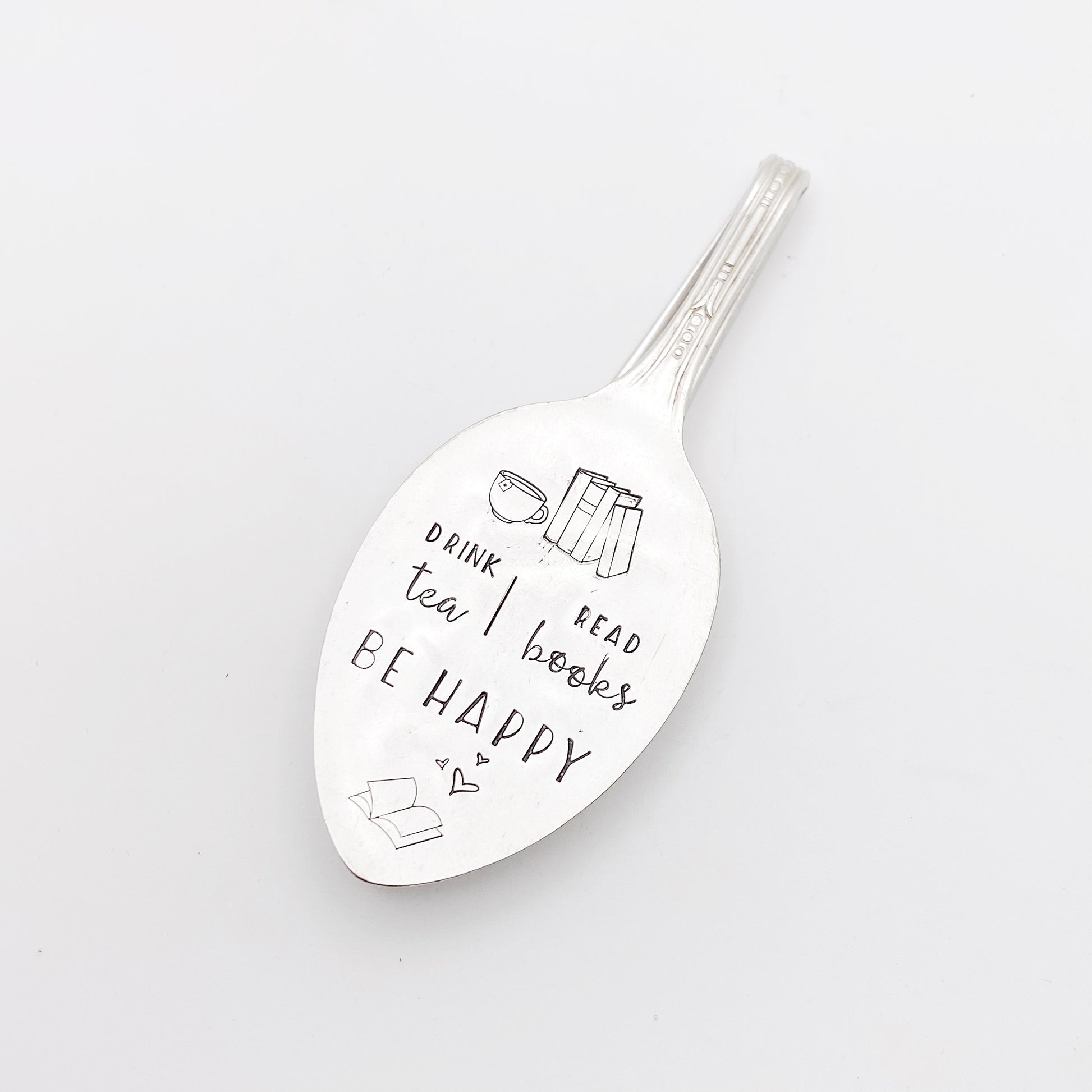 Drink Tea, Read Books, Be Happy, Vintage Spoon Bookmark Bookmarks callistafaye