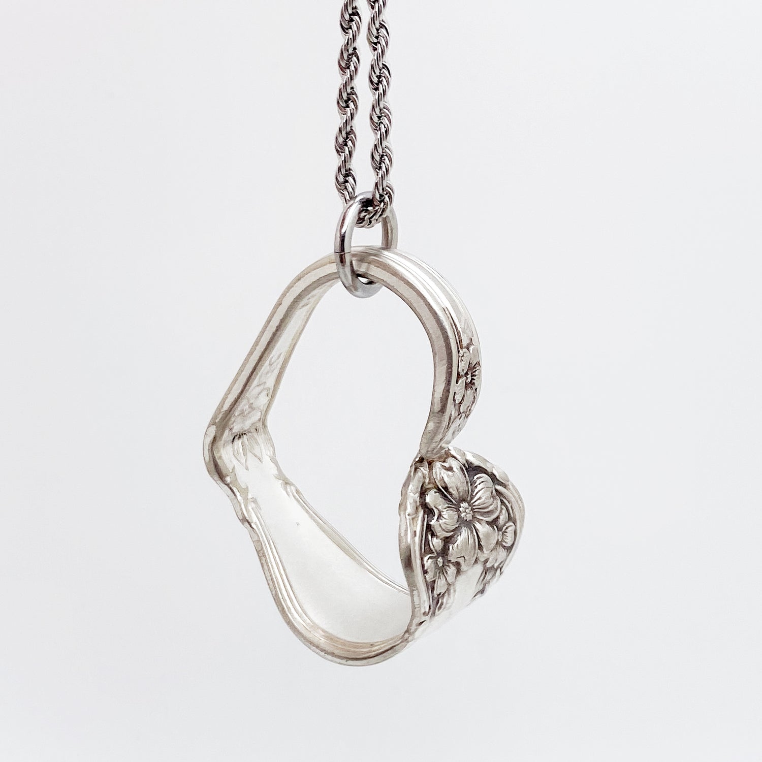 Arbutus 1908, RARE Antique Floating Heart, Antique Spoon Jewelry Hearts callistafaye