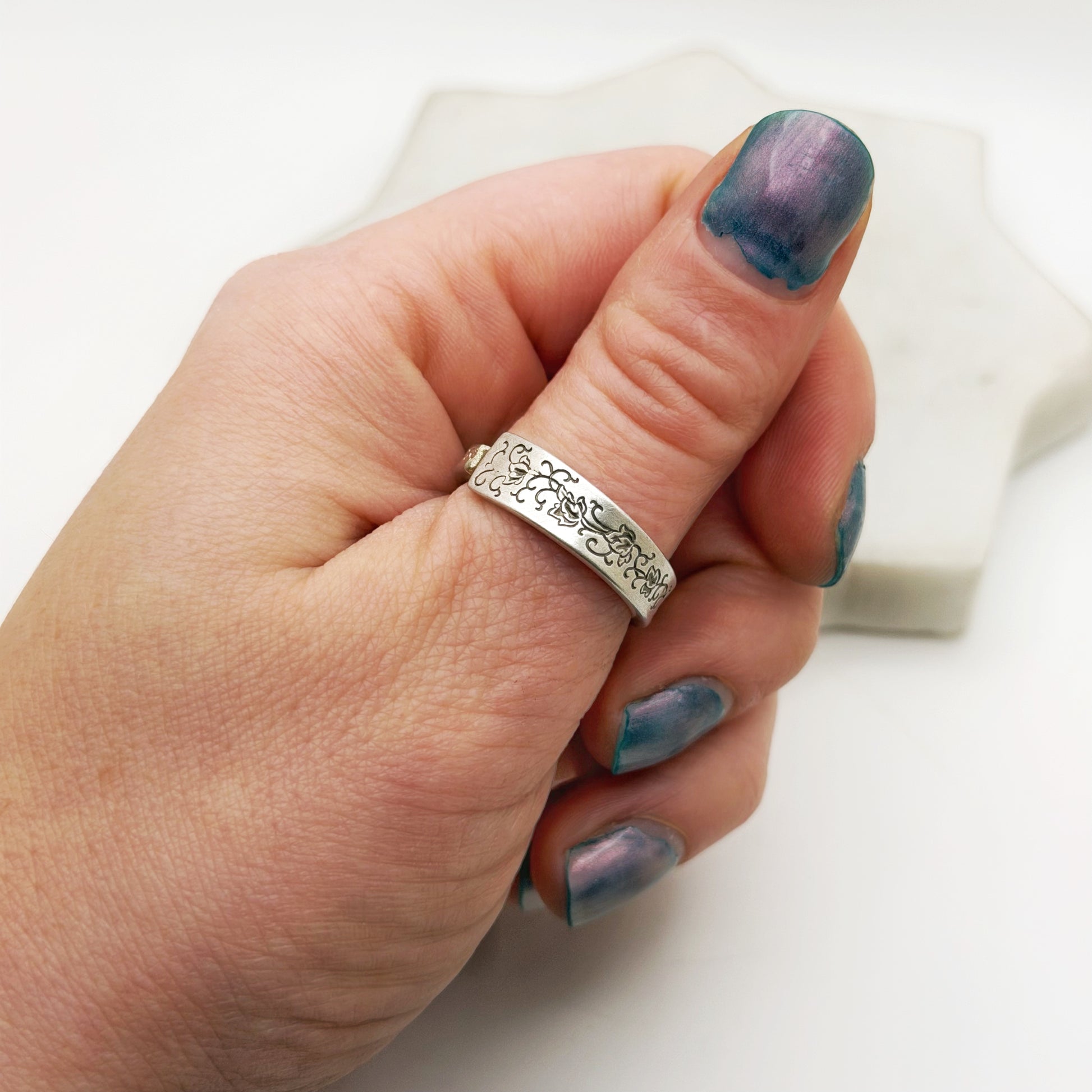 Tiny Silver Lace 1968, Custom Size, RARE Demi Spoon Ring, Vintage Spoon Ring Rings callistafaye