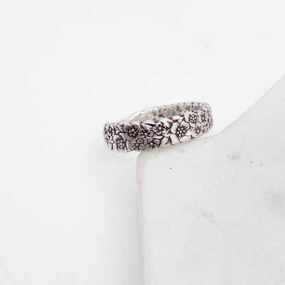 Tiny Love Precious Flower 1970, RARE Demi Spoon Ring, Vintage Spoon Ring Rings callistafaye