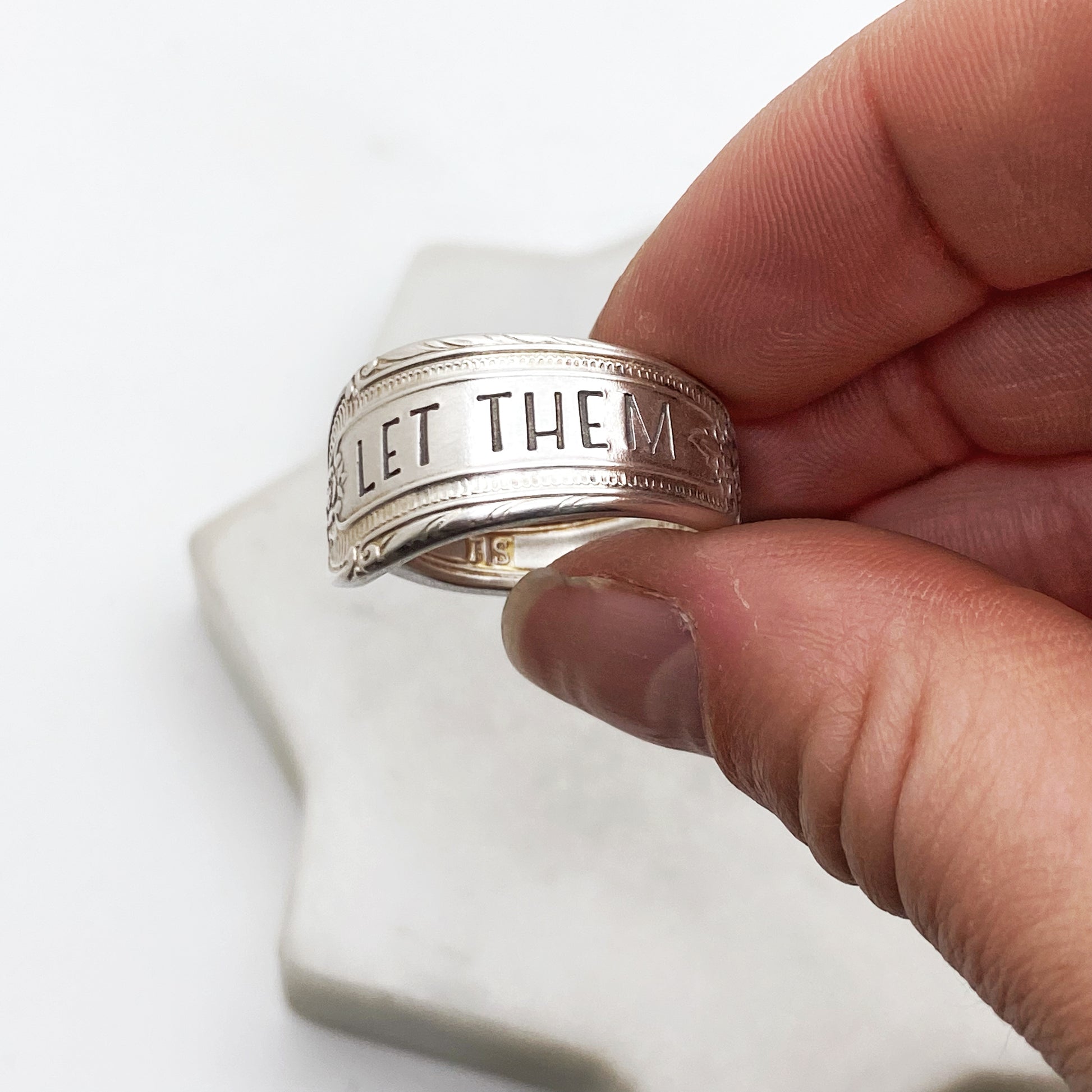 Let Them, Cotillion 1937, Custom Size Spoon Ring, Vintage Silverware Ring Rings callistafaye