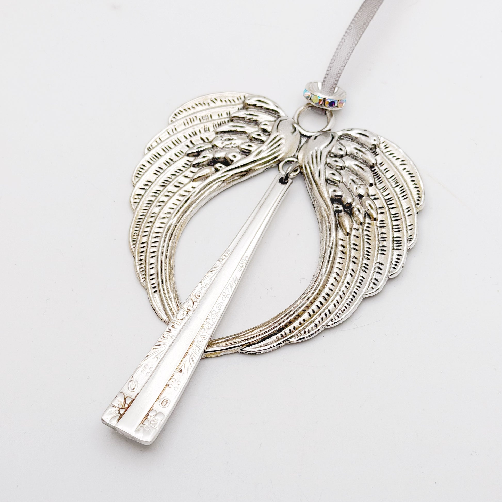 Large Angel Ornament, East 1962, Hand Stamped Vintage Spoon Ornament Ornaments callistafaye