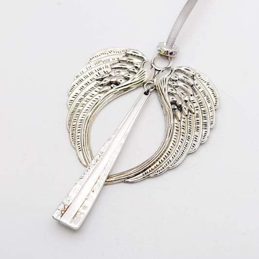 Large Angel Ornament, East 1962, Hand Stamped Vintage Spoon Ornament Ornaments callistafaye