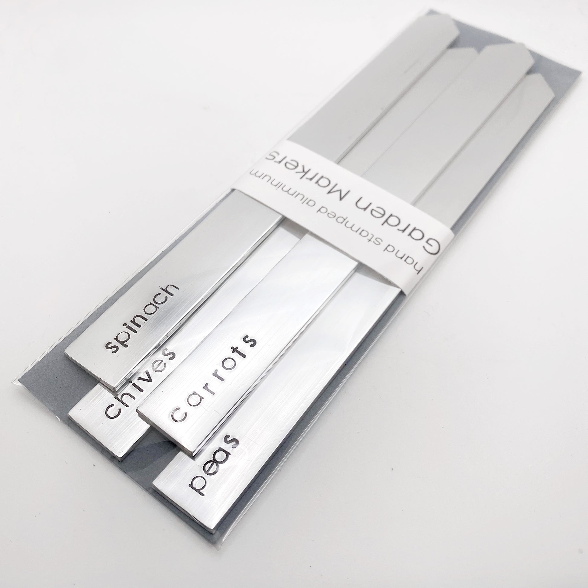 Large Garden Markers BUNDLE • Hand Stamped Aluminum Plant Stake callistafaye