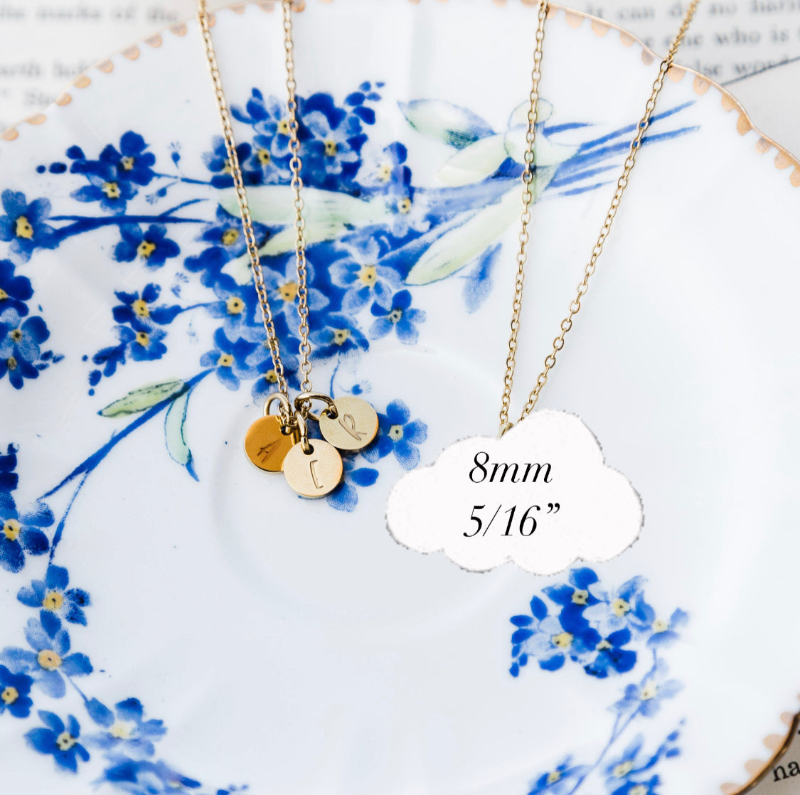 Custom Initial / Birth Flower, Mini Coin Necklace, Personalized Necklaces callistafaye   