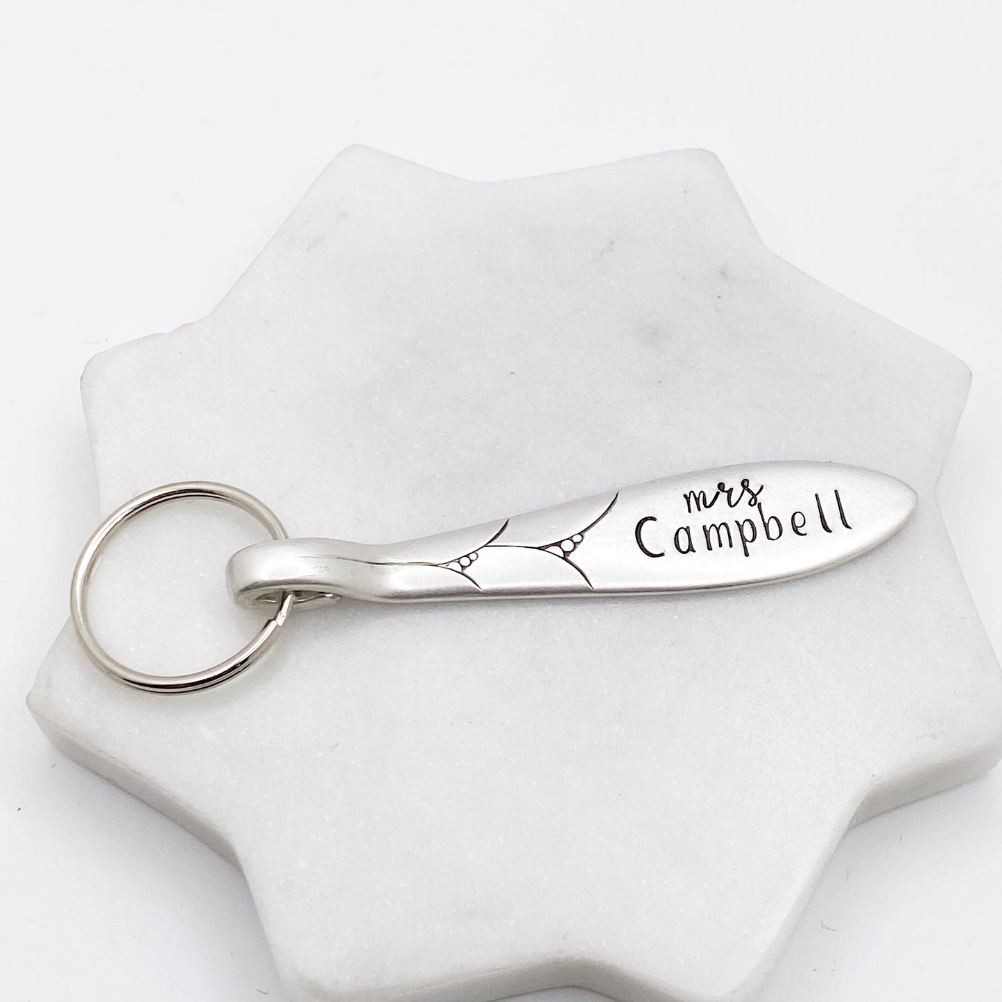 CUSTOM Spoon Handle Keychain, Teacher Gift Keychains callistafaye